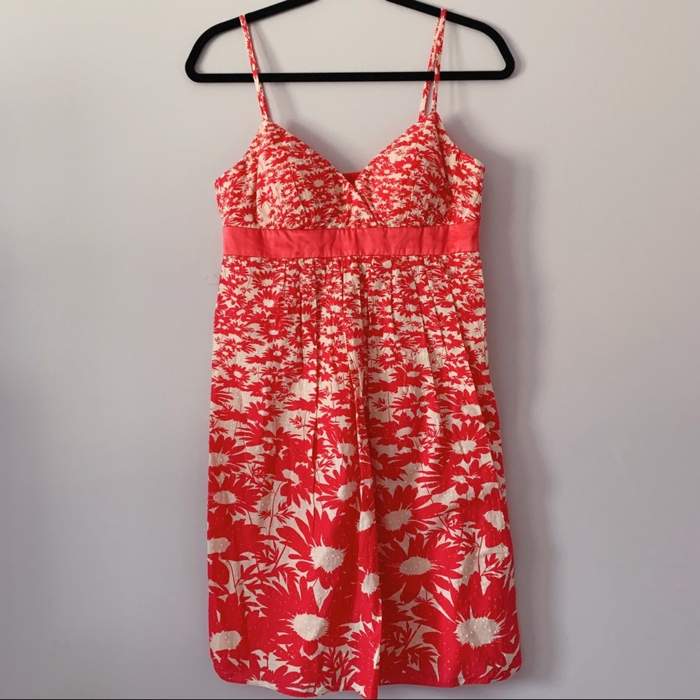 Pink Textured Floral Dress